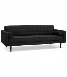 Canapé design noir en tissu Blake