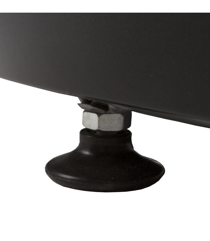 Fauteuil design noir en plastique et similicuir Everett