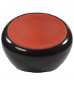 Fauteuil design noir en plastique et similicuir Everett