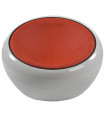 Fauteuil design blanc en plastique et similicuir Everett