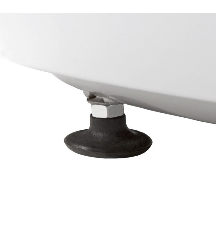 Fauteuil design blanc en plastique et similicuir Everett