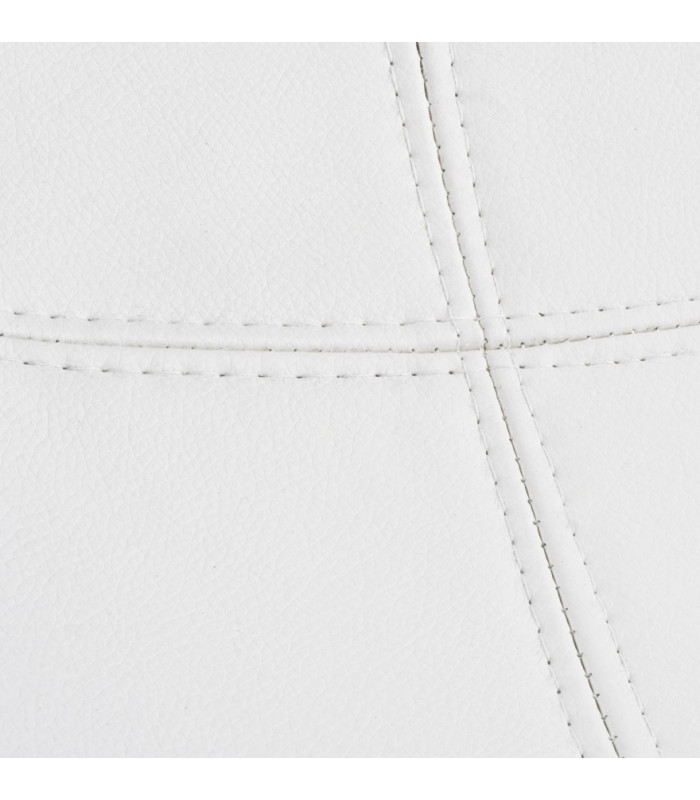 Fauteuil design blanc en plastique et similicuir Everett