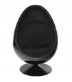 Fauteuil design noir en plastique et tissu Piccadilly