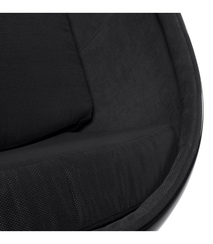 Fauteuil design noir en plastique et tissu Piccadilly