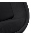 Fauteuil design noir en plastique et tissu Piccadilly