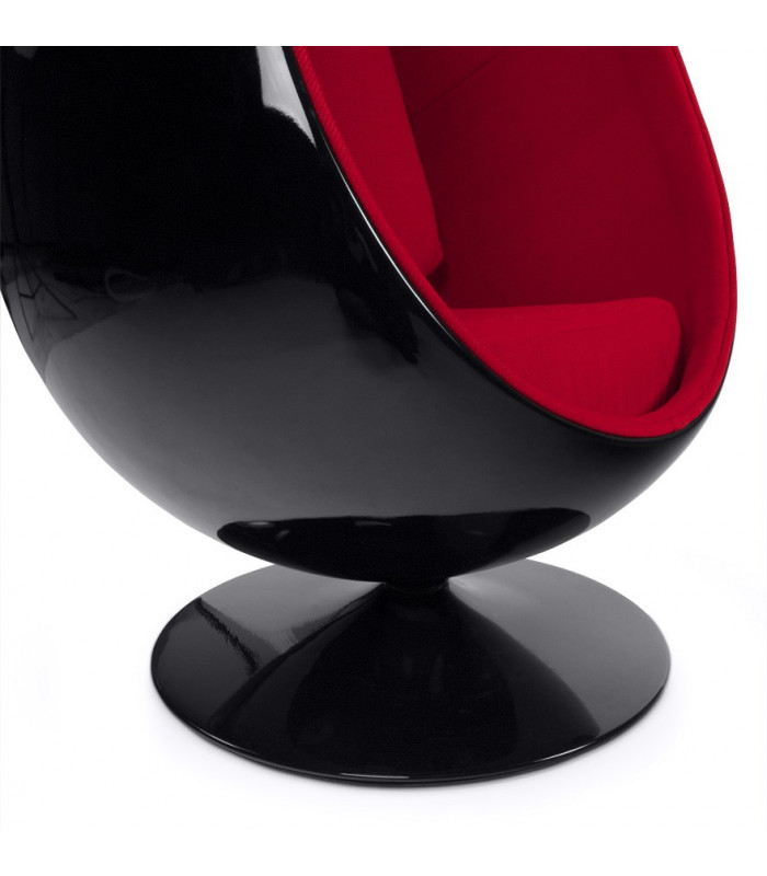 Fauteuil design noir en plastique et tissu Piccadilly