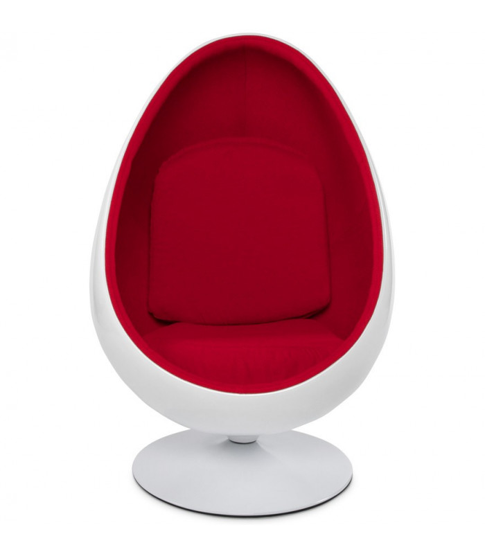 Fauteuil design blanc en plastique et tissu Piccadilly