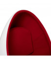Fauteuil design blanc en plastique et tissu Piccadilly