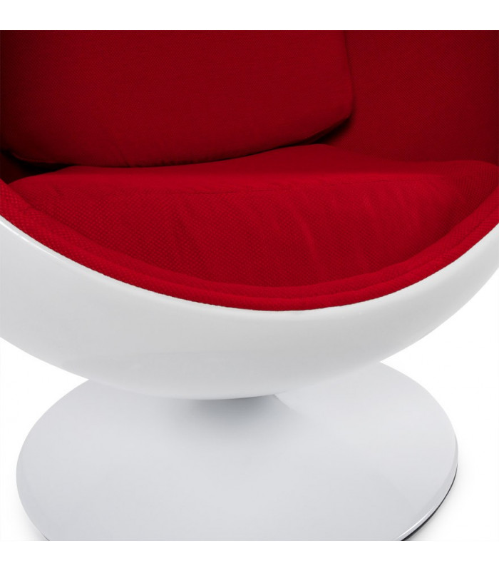 Fauteuil design blanc en plastique et tissu Piccadilly