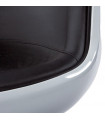 Fauteuil design blanc en plastique et similicuir Drayton