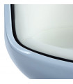 Fauteuil design blanc en plastique et similicuir Drayton