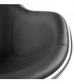 Fauteuil design noir en plastique et similicuir Cambourne