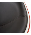 Fauteuil design rouge en plastique et similicuir Cambourne