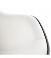 Fauteuil design blanc en plastique et similicuir Cambourne