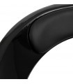 Fauteuil design noir en plastique et similicuir Fiennes