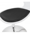 Fauteuil design blanc en plastique et similicuir Fiennes