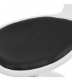 Fauteuil design blanc en plastique et similicuir Fiennes