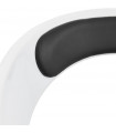 Fauteuil design blanc en plastique et similicuir Fiennes