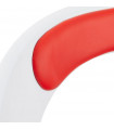 Fauteuil design blanc en plastique et similicuir Fiennes
