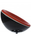 Fauteuil design noir en plastique et similicuir Moro