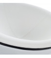 Fauteuil design blanc en plastique et similicuir Moro