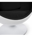 Fauteuil Design blanc en plastique et tissu Piccadilly
