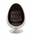 Fauteuil design alu en aluminium et similicuir Piccadilly Alu