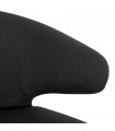 Fauteuil design noir en tissu et métal Justine