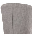 Fauteuil design gris en tissu et métal Justine