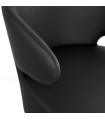 Fauteuil design noir en similicuir et métal Dimitri