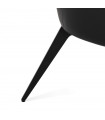 Fauteuil design noir en similicuir et métal Dimitri