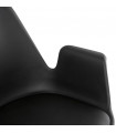 Fauteuil design noir en plastique et métal Flexline