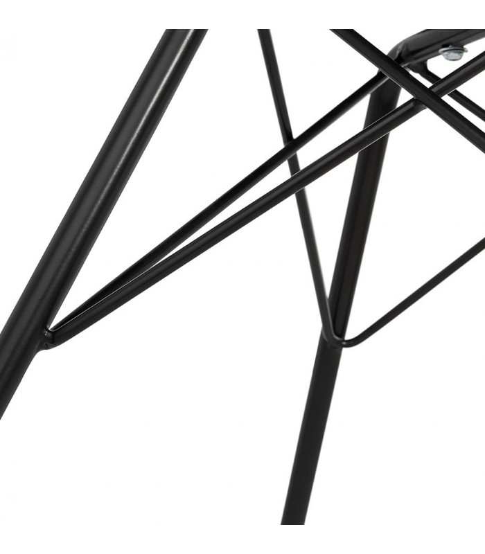 Fauteuil design noir en plastique et métal Flexline
