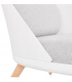Fauteuil design blanc en plastique et tissu Evie