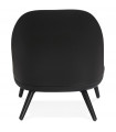 Fauteuil design noir en plastique et tissu Evie