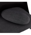 Fauteuil design noir en plastique et tissu Evie