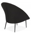 Fauteuil design noir en tissu et métal Kew