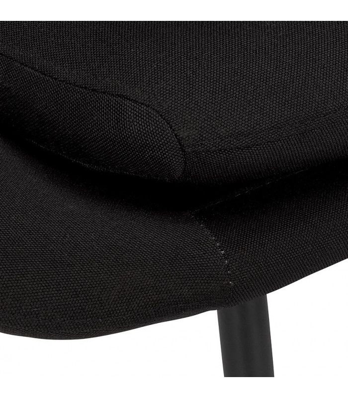 Fauteuil design noir en tissu et métal Kew