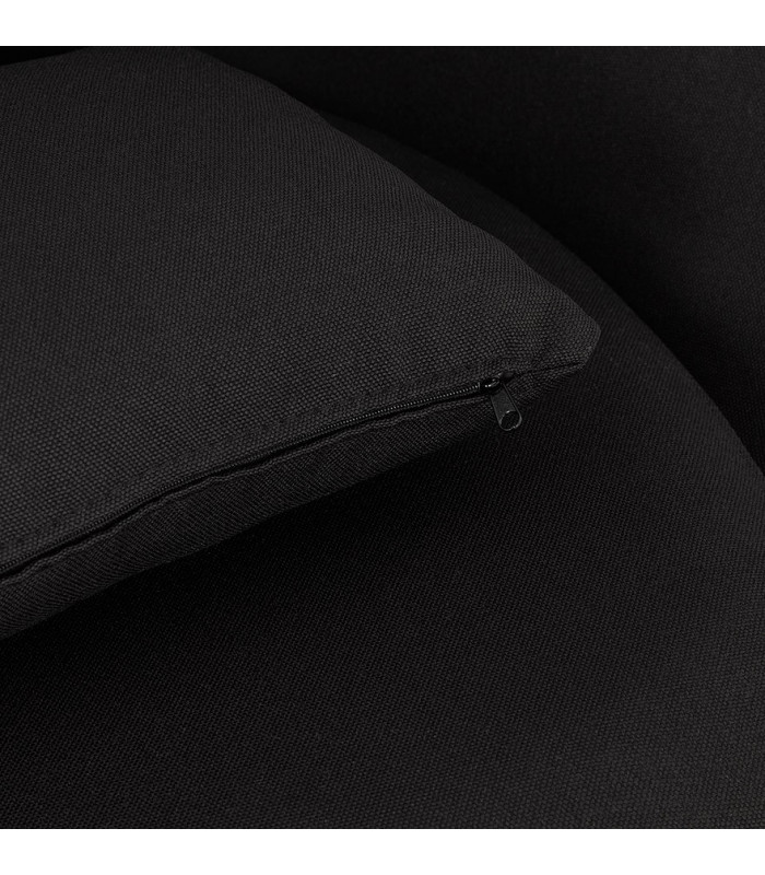 Fauteuil design noir en tissu et métal Kew