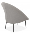 Fauteuil design gris clair en tissu et métal Kew