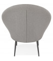 Fauteuil design gris clair en tissu et métal Kew