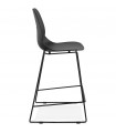 Tabouret de bar design noir en plastique et métal Reman Mini