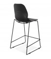 Tabouret de bar design noir en plastique et métal Reman Mini