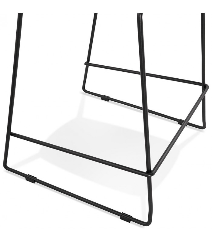 Tabouret de bar design noir en plastique et métal Reman Mini