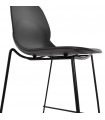 Tabouret de bar design noir en plastique et métal Reman Mini