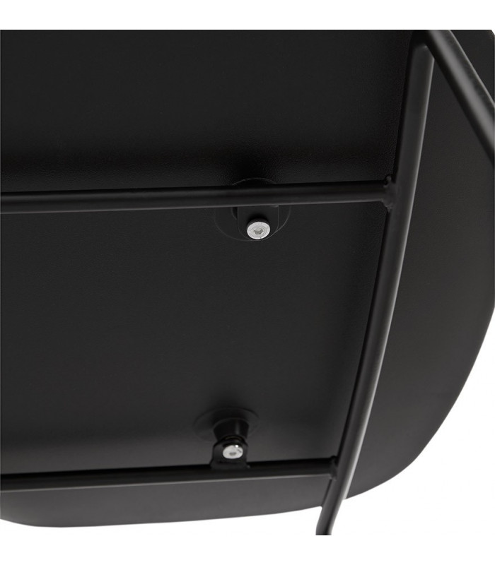 Tabouret de bar design noir en plastique et métal Reman Mini