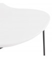 Tabouret de bar design blanc en plastique et métal Reman