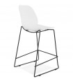 Tabouret de bar design blanc en plastique et métal Reman Mini