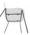 Tabouret de bar design blanc en plastique et métal Reman Mini